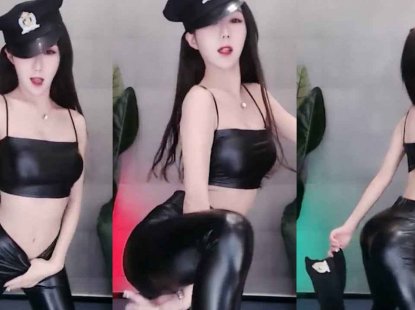 虎牙 RDVIKI 热舞视频 ♥紧身皮裤性感美腿加翘臀，电臀极致诱惑♥